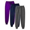 thumbnail image 1 of Dealovy 3pc Womens Sweatpants Elastic High Waisted Jogger Pants Lined Drawstring Running Trousers with Pockets, 1 of 3