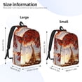 thumbnail image 3 of Lsque Eiffel Tower Pattern Canvas Daypack, Durable Backpack, High-quality Versatile Backpack,Vintage Compact Backpack-Small, 3 of 6