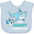 thumbnail image 3 of Inktastic My Daddy Loves Me with Cute Sharks Boys or Girls Baby Bib, 3 of 4