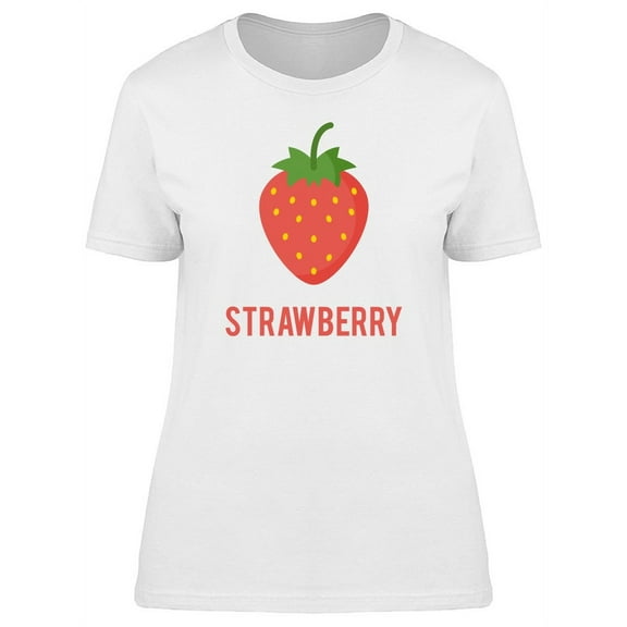 Cute Red Strawberry T-Shirt Women -Image by Shutterstock, Female 3X-Large