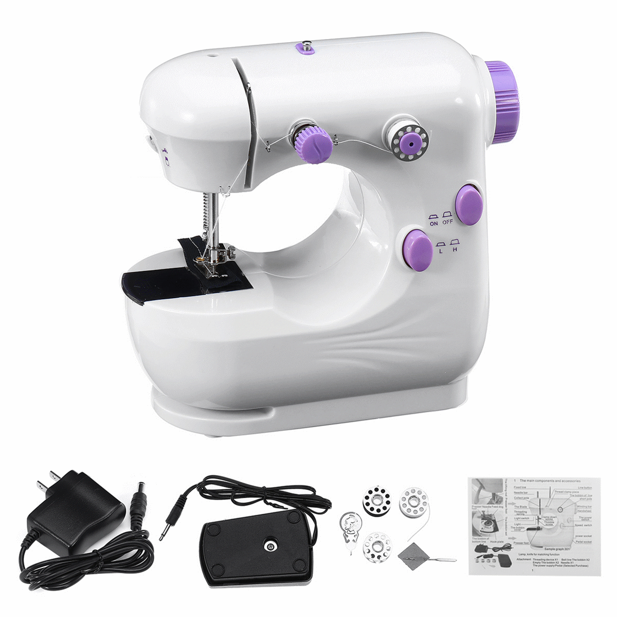 Doitsa Mini Sewing Machine Handheld Stitch Machine Portable Electric Stitch Household Tool for Fabric Crafts Home Travel Use Doitsa Mini Sewing Machine Handheld Stitch Machine Portable Electric Stitch Household Tool for Fabric Crafts Home Travel Use