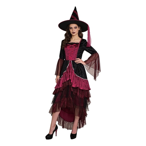 Burgundy Witch, Halloween Costume for Adults, Women's Size S (4/6), by Way to Celebrate