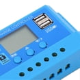 thumbnail image 3 of Solar Charge Controller PWM LCD Display Parameter Adjustable 2 USB Solar Charge Regulator Blue 12V 24V, 3 of 5