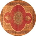 thumbnail image 1 of Ahgly Company Indoor Round Medallion Orange Traditional Area Rugs, 4' Round, 1 of 1
