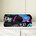 thumbnail image 3 of Erosebridal Game Controller Flannel Blanket, Cartoon Gamepad Sherpa Throw, Teens, 3 of 7