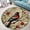 Winged Blackbird On, variant on Circle Area Rug, Ufo Abduction Rooster Washable Non-Slip Floor Carpet, Soft Rug for Living Room Bedroom Decor 24 Inch