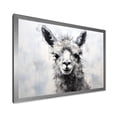 thumbnail image 5 of Designart "Monochrome Majesty Of Alpaca" Alpaca Picture Framed Canvas Prints, 5 of 5