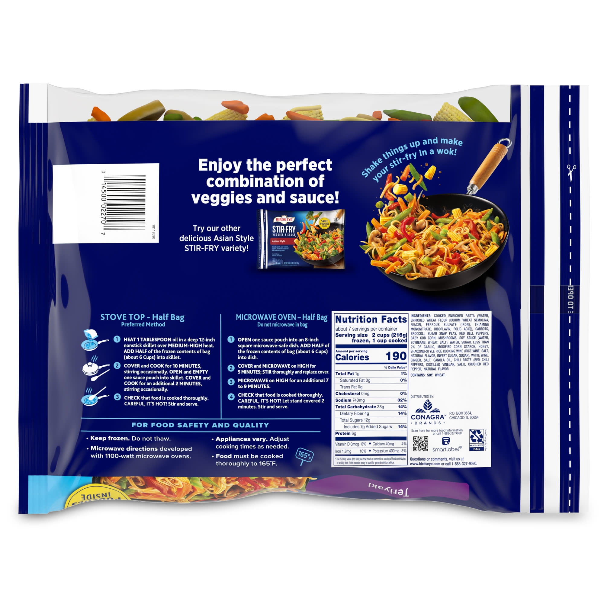 Birds Eye Teriyaki Frozen Stir Fry Veggies and Sauce, Frozen Vegetables, 52.2 oz. Bag