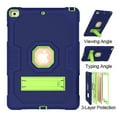 thumbnail image 6 of ELEHOLD Rugged Hybrid Case for iPad 6th/5th Gen/Pro 9.7 inch (2018/2017/2016) Three-Layer Full Protection Hidden Kickstand Shockproof Durable Case for iPad 9.7 ,NavyBlue+Green, 6 of 7