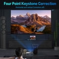 thumbnail image 3 of Proyector 1080P Cine En Casa Video Proyector De Películas 2.4G/5G WiFi BT5.0 9.02G+16G Soporte Pantalla De 200 Pulgadas/Decodificación De Video 8K/Pantalla De, 3 of 7