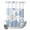 Lake Blue Gray, variant on No Hook Shower Curtain for Bathroom, Blue Teal Coastal Waterproof Hotel Quality Shower Curtains, Summer Beach Coral Shell Starfish Single Layer & Mesh Top Washable Fabric Bath Curtain Decor 36''x72''