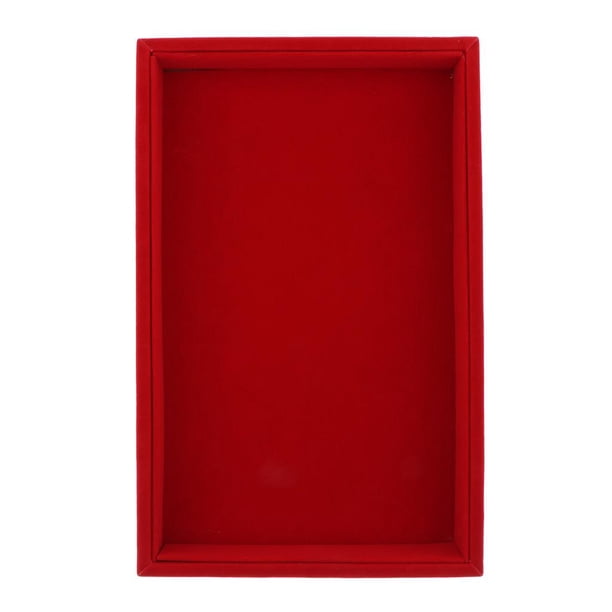 Bandeja de hecha , caja de Caja de Caja de para colgantes rojo jinwen Bandeja de joyería de terciopelo