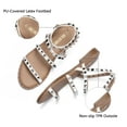thumbnail image 2 of Dream Pairs Women's Gladiator Cute Summer Flat Sandals WHITE DFS211 size 10, 2 of 4