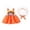 dress 154#Orange, variant on WAYUTE Girls' Dresses Baby Toddler Cute High Waisted Summer Floral Ruched Sleeveless Sundress with Sun Cap Casual Dailywear