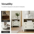 thumbnail image 4 of 27" Tall 2-drawer Wooden End table with Charging Station Living room White, 4 of 5