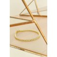 thumbnail image 6 of Original Classics 10K Yellow Gold Plated .925 Sterling Silver 1.0 Cttw Womens Miracle-Set Diamond Round cut Box Clasp Illusion Faceted Bezel Tennis Bracelet (I-J Color, I3 Clarity) - 9", 6 of 9