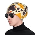 thumbnail image 6 of Adult Knitted Cap 11 X 10.6 In Two-Layer Design Breathable Light Dry And Easy Care Covering All Antiskid Anti-Wrinkle Milk Cow Print Style Sienna_3, 6 of 8
