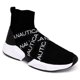 thumbnail image 1 of Zapatillas altas sin cordones para hombre, color negro y blanco, de Shoes Nautica Patriko, 1 of 7