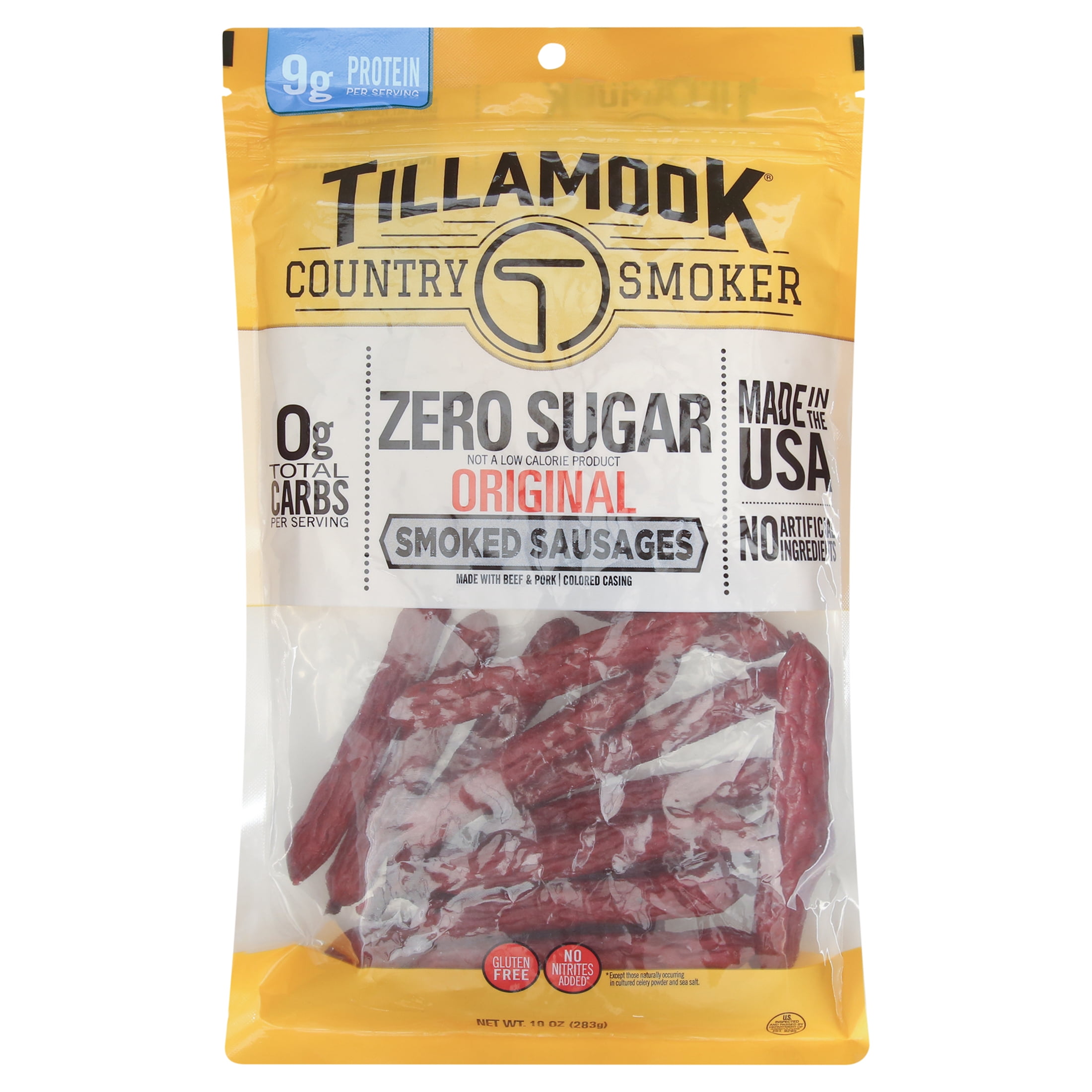 Tillamook Country Smoker Zero Sugar Original Smoked Sausages, Keto Friendly, 10 oz Fresh Bag