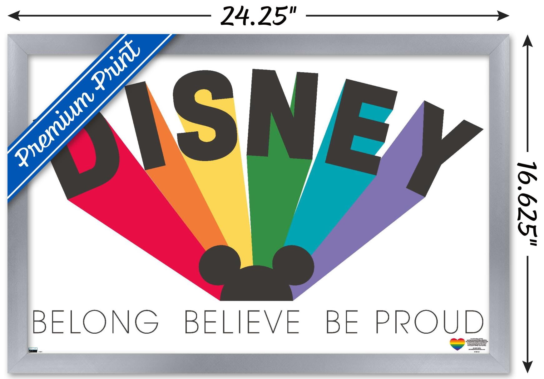 Disney Mickey Mouse - Be Proud Wall Poster, 14.725" x 22.375" Framed