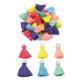 thumbnail image 1 of 30Pcs 6 Colors Polycotton(Polyester Cotton) Tassel Pendant Decorations with Iron Findings Mixed Color 20~30x7~8mm Hole: 5mm 5Pcs/color, 1 of 5