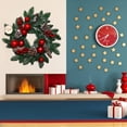 thumbnail image 2 of TheFound Christmas PVC Wreath Artificial Wreath with Berry Christmas Ball Decor for Front Door, Window, 2 of 8