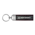 thumbnail image 2 of iPick Image for Honda Odyssey Real Black Carbon Fiber Loop Strap Key Chain with Red Stitching, Official Licensed, 2 of 5
