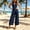 Navy, variant on Women’s Sleeveless V Neck Jumpsuit Front Zip up Closure Side Pockets Loose Fit Wide Leg Cropped Pants One Piece Outfit for Daily Wear Yellow