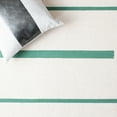 thumbnail image 6 of SAFAVIEH Montauk Oswald Geometric Striped Cotton Area Rug, Ivory/Dark Green, 6' x 6' Round, 6 of 8