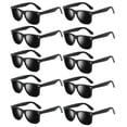 thumbnail image 1 of Paquete de 10 lentes de sol negros estilo 80s para fiesta – para adultos, 1 of 6