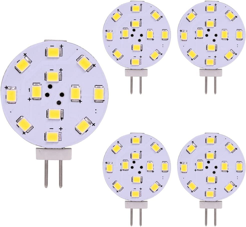 G4 LED Bulb, 35 Watt Equivalent, Bi-Pin Disc, JC Side Pin, 12V-24V AC/DC Low Volt, CRI>85, 350 Lumens, , Pack 5 (White) - Walmart.com