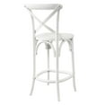 thumbnail image 3 of Modway Gear 39.5" Modern Style Elm Wood Counter Stool in White Finish, 3 of 8