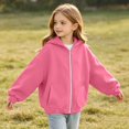 thumbnail image 6 of Children's Zip Up Hoodiesp Oversized Hooded Sweatshirt Kids Fashion Solid Color Long Sleeve With Pocket Warm Zipper For Girls And Boys, 6 of 9