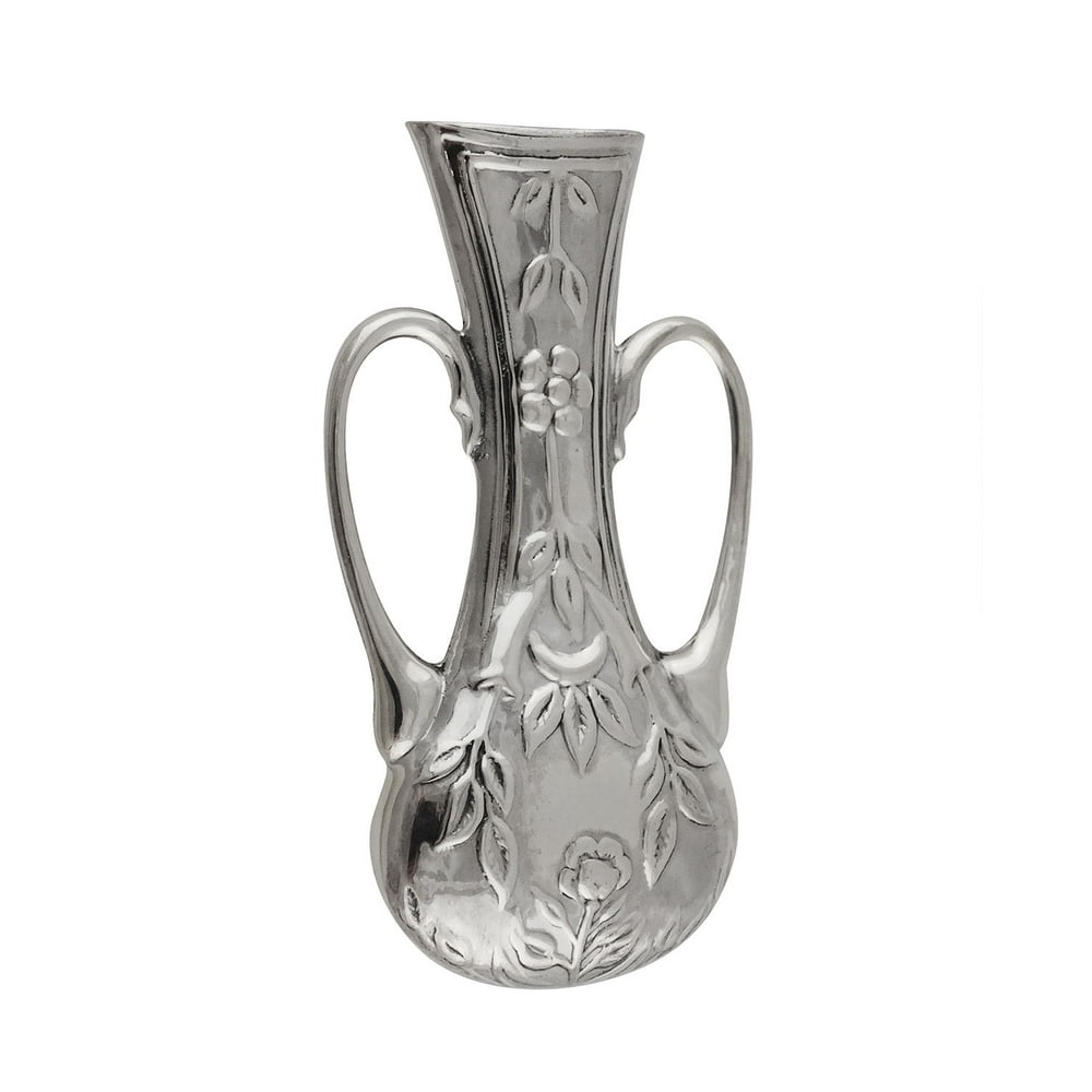 Fashionjunkie4Life Sterling Silver Flower Vase Lapel Pin Brooch