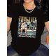 thumbnail image 1 of Women's Black T-Shirt - Casual & Sporty, Stretc Fabric, Machine Washable, Round Neck, All-Season Wear, 1 of 8