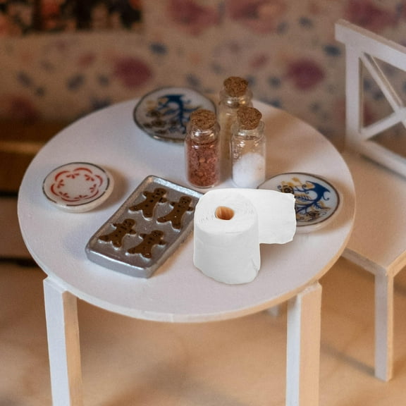 Soimiss 12Set Realistic Dollhouse Tissue White Paper Miniature Decor for Dollhouse Scenes