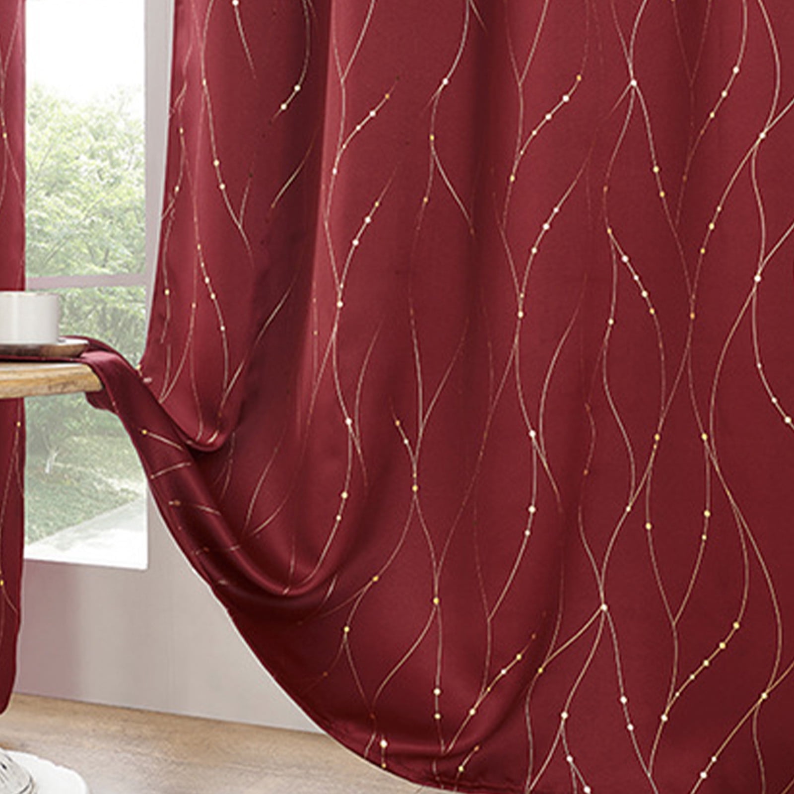 Blackout Curtains, Panels Light Reducing Thermal Insulated Solid Grommet Curtains/Panels/Drapes for Living Room, Bedroom