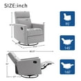 thumbnail image 2 of Aukfa Swivel Recliner Chair Rocker Nursery Chair Lounge Chair for Living Room Bedroom,Gray, 2 of 8