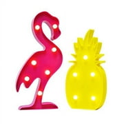 Acelist Luau Party Decorations Flamingos Pineapple Lights Tropical Hawaiian Themed Party Supplies Birthday Decor For Wall Table Desk Centerpieces