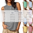thumbnail image 4 of VBVC Women's Striped Henley Tank Top , Sleeveless Shirts For Women,Ladies' Casual Button Front Blouse with Pockets,Black,S-2XL, 4 of 10