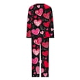 thumbnail image 6 of Rciityk Pajama Sets for Women 2 Piece - Valentines Day Pajamas Women - Ladies Pajamas Sets Long Sleeve Round Neck Top and Pants Lounges Pjs Sets, 6 of 6