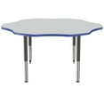thumbnail image 5 of ECR4Kids 60in Flower Premium Thermo-Fused Adjustable Activity Table Grey/Blue/Black - Super Leg, 5 of 8