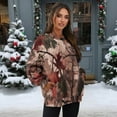 thumbnail image 5 of Garronmavis Pullover for Women Camo Oversized Camouflage Hunting Forest Crewneck Loose Daily Top Long Sleeve Tops with Pockets Pullover for Women, Size 3XL, 5 of 6