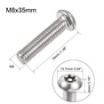 thumbnail image 2 of Unique Bargains Vis de Machine de Sécurité Torx M8x35mm en Acier Inoxydable 304 Lot de 10, 2 of 5