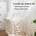 thumbnail image 3 of sasyxdc White Sheer Curtains for Windows 63" Burnout Vintage Floral Leaf Pattern Window Sheer Drapes for Living Room Rod Pocket 54" 1Pair huy, 3 of 10