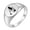 Silver A, variant on Cursive Initial Rings for Women Men Rose Flower Letter Alphabet Signet Stainless Steel Oval Engraved Elegant Simple Dainty Personalized Gift Jewelry Silver G 10