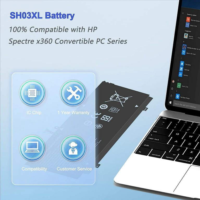 SH03XL 859356-855 Battery for HP Spectre X360 13-AC0XX 13-AC023DX  13-AC033DX 13-AC013DX 13-AC63DX 13-AC006TU 13-W0XX 13-W013DX 13-W023DX  13-W063NR