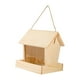 thumbnail image 4 of Dispensador de alimentos para pájaros silvestres, comedero de madera para exteriores con cuerda colgante, suministros para pájaros, comederos para páj, 4 of 9