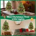 thumbnail image 5 of Yexmas 2PCS Pre-lit Artificial Mini Christmas Tree,24 Inch Small Tabletop Xmas Tree for Indoor Outdoor Christmas Decor, 5 of 8