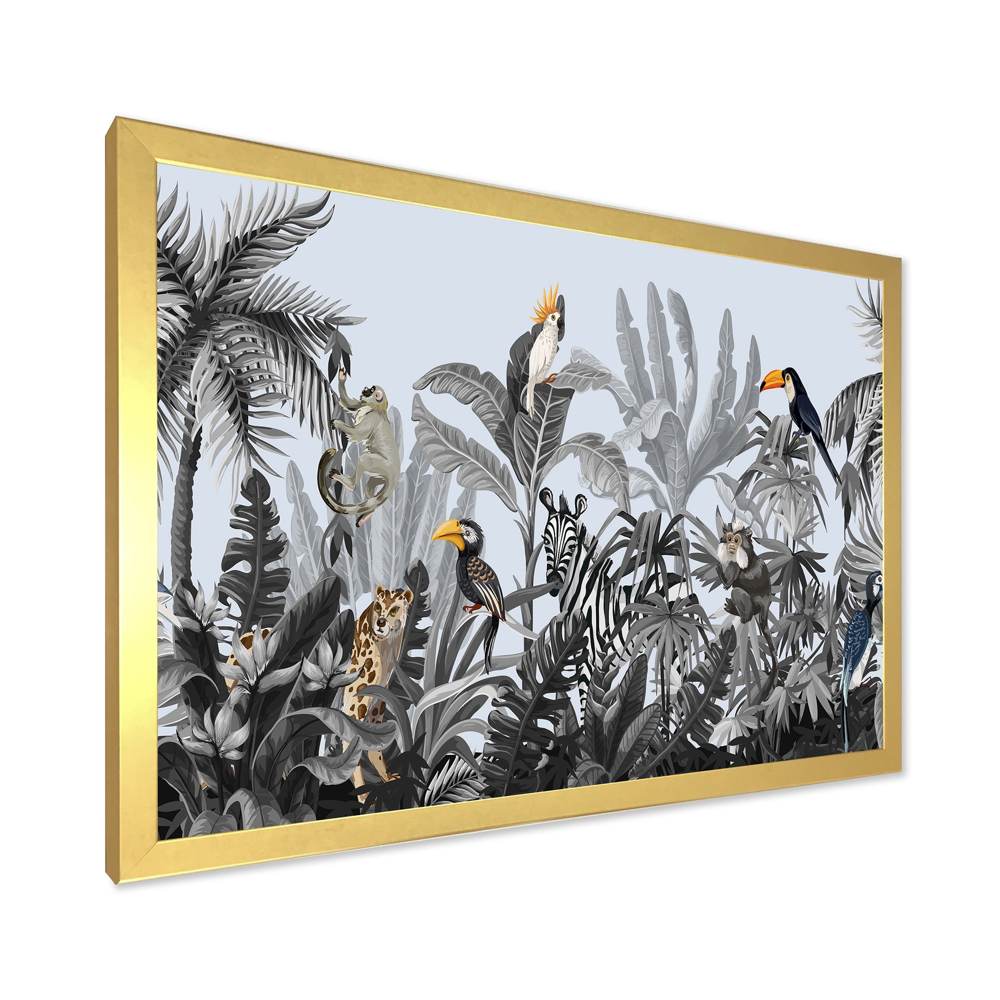 Designart 'Birds and Peonies With Chinoiserie VIII' Farmhouse Framed Art Print